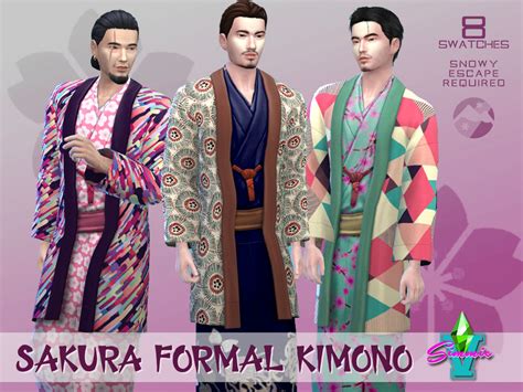 The Sims Resource Simmiev Sakura Formal Kimono
