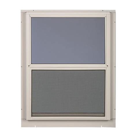 Comfort Bilt Single Glazed Aluminum White Window Rough Opening 24 In