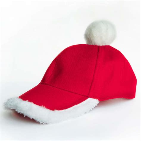 China 100 Cotton Baseball Type Christmas Santa Cap With Adjustable