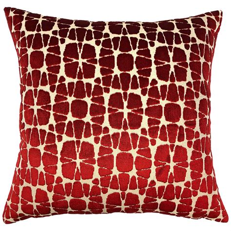 Nathan Red 20 Square Decorative Pillow 79w78 Lamps Plus