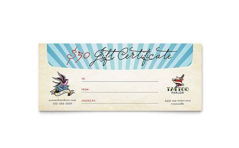 Tattoo Gift Certificate Template Best Templates Ideas For You