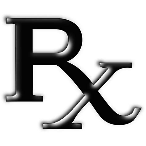 Rx prescription symbol black italic clipart image - ipharmd.net png image