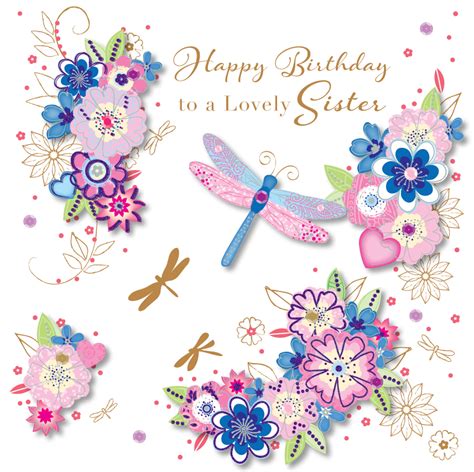 Lovely Sister Happy Birthday Greeting Card By Talking Pictures Cards Ebay