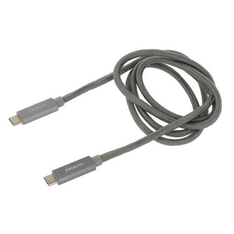 Networx USB C Daten Und Ladekabel Stoffummantelt1 Meter Grau Kaufe