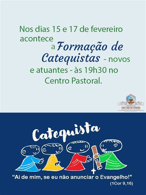 Convite Formação De Catequistas Paróquia De Santana Do Paraíba