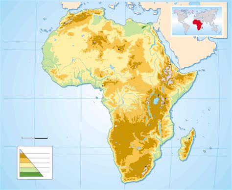 Diagrama De Geografía Física Relieve De África Quizlet