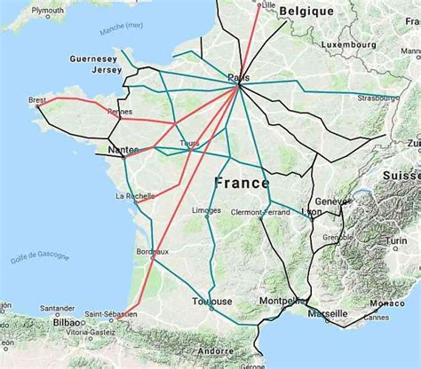 Carte De France Train ≡ Voyage Carte Plan