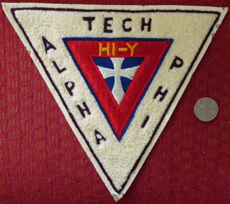 Vintage Hi Y Ymca Alpha Phi Tech Patch 1940s 1950s Rare Htf 8x75
