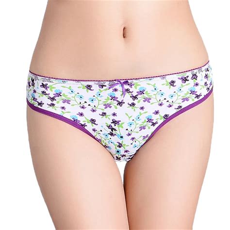 Buy Funcilac Woman Underwear Cotton Sexy Panties Floral Printed Briefs Ladies