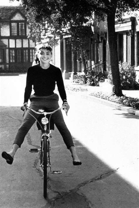 Audrey On A Bike Audrey Hepburn Hepburn Style Audrey Hepburn Style
