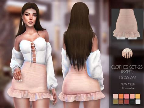 Busra Trs Clothes Set 25 Skirt Bd105 Sims 4 Clothing Sims 4