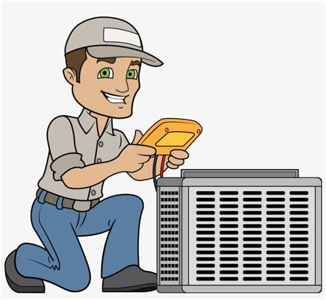 Technician Air Conditioning Hvac Technician Cartoon Transparent Png