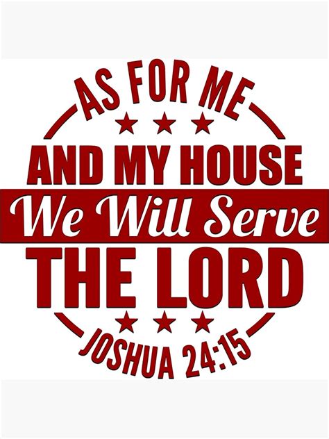 As For Me And My House We Will Serve The Lord Bible Verse Poster