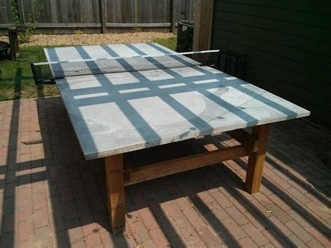 Only simple materials are used (wood mainly), and are necessary only simple too… How to Build a Concrete Ping Pong Table | Outdoor ping pong table, Diy outdoor table, Ping pong ...