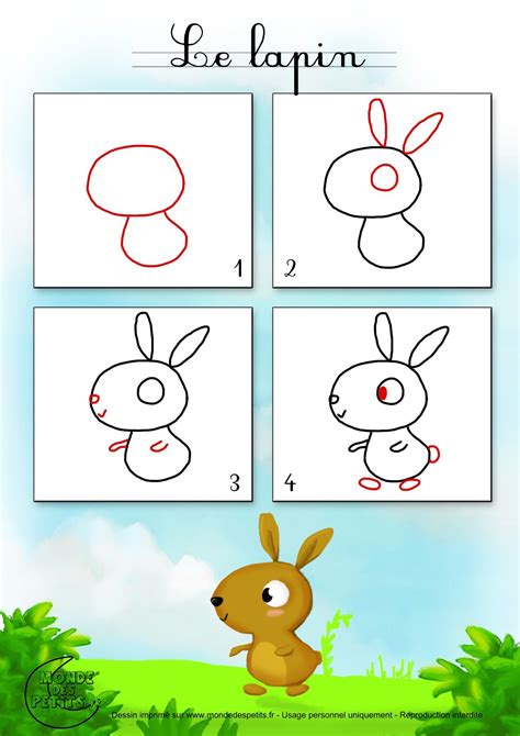 Dessin2comment Dessiner Un Lapin Drawing Lessons For Kids Art