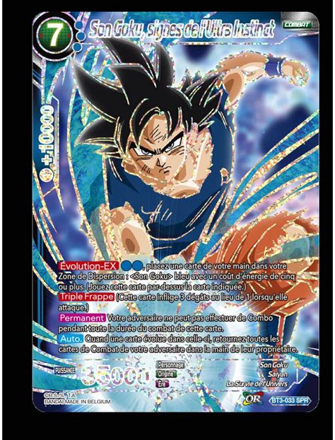 Fr Dragon Ball Carte Bt3 033 Spr Son Goku Signes De Lultra Instinct