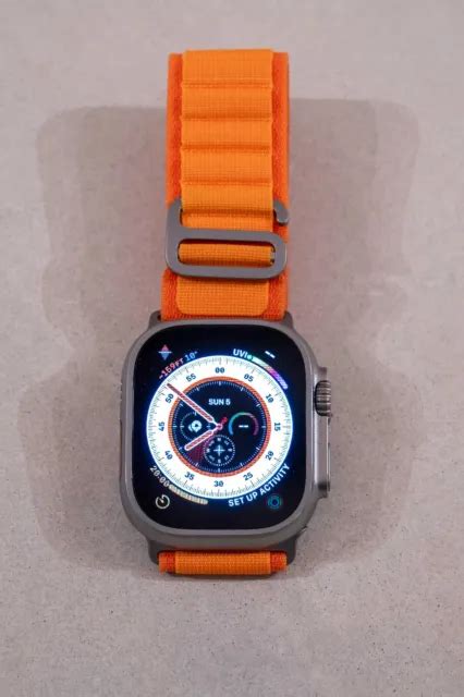 Apple Watch Ultra 49mm Titanium With Orange Alpine Loop Medium Gps