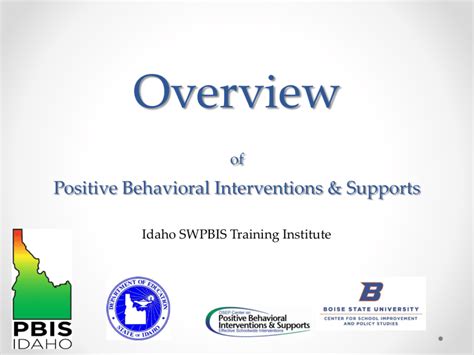 Overview Of Positive Behavioral Interventions And Supports