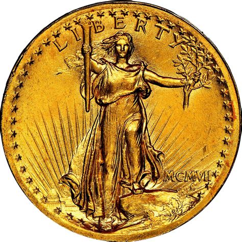 1907 High Relief Saint Gaudens Gold Double Eagle Prices Ungraded