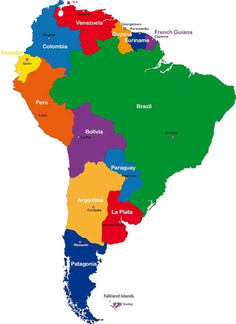 South America Regions Political Map Southern Cone Political Map Cono