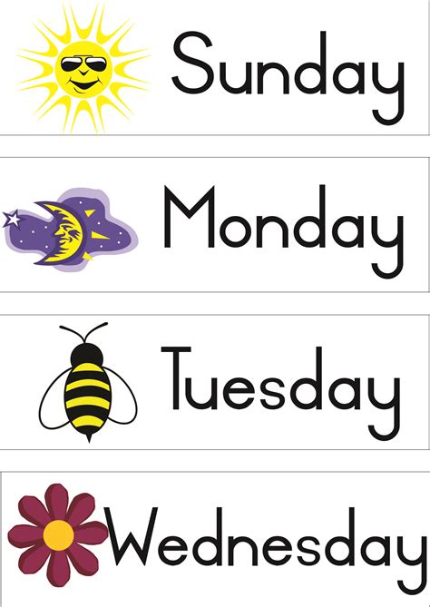 Learning Days Of The Week Printables