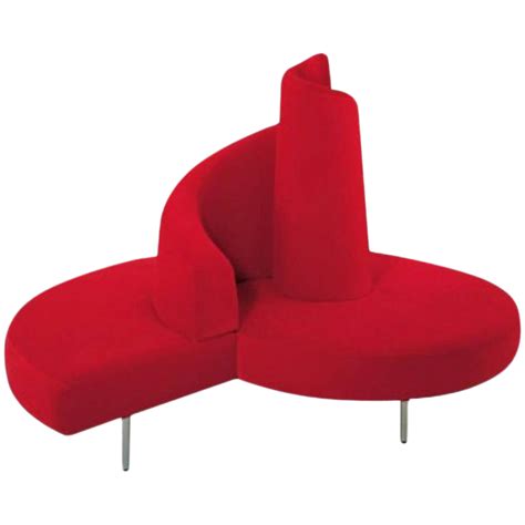 sold 7 900 was 22 900 modernist edra tatlin red velvet sofa made in italy