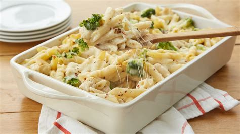 Stir in tortellini and return to a boil. Chicken-Alfredo Baked Penne recipe from Pillsbury.com