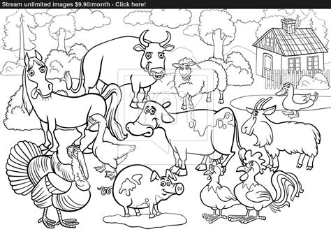 Coloring Book Farm Animals Coloring Pages Colouring Mermaid