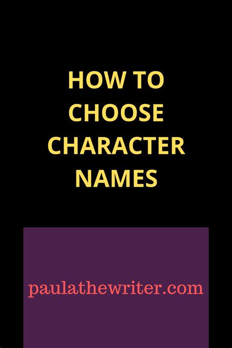 Character Names 8 Tips For Naming Your Fictional People Artofit