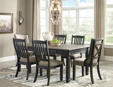 Tyler Creek Black and Gray Rectangular Dining Room Set from Ashley