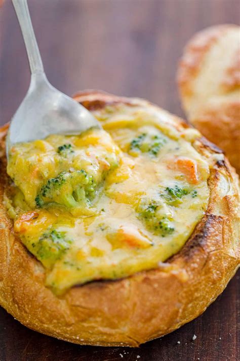 Broccoli Cheese Soup In Bread Bowls Video