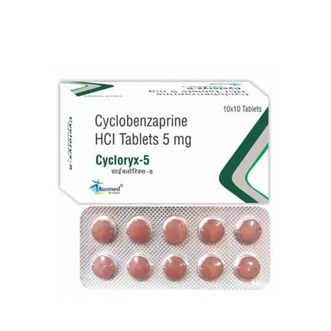Cyclobenzaprine Hydrochloride Tablet 10 X 10 Tablets At Rs 300strip