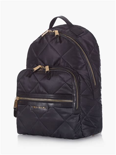 Tiba Marl Elwood Backpack Changing Bag Black Quilt