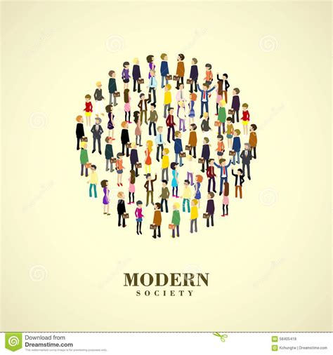 Modern society concept stock vector. Illustration of meet ...