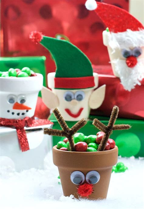 Christmas Kid's Craft Holiday Character Candy Pots  Christmas crafts