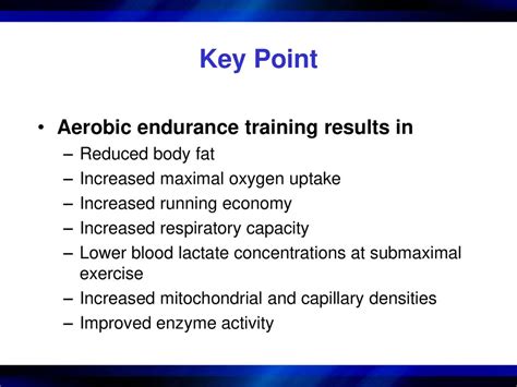 Adaptations To Aerobic Endurance Training Programs Ppt Download