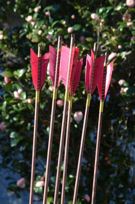 Archery Arrows Medieval Style Wood Arrows Set Of 6 Self Etsy
