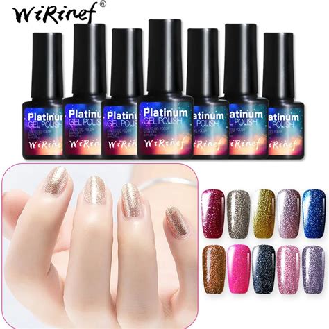 wirinef platinum starlight nail gel 10 colors 2018 new manicure nails art design varnish uv led