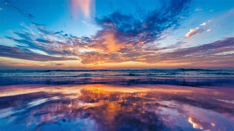 2560x1440 Ocean Sky Sunset Beach 1440p Resolution Hd 4k Wallpapers