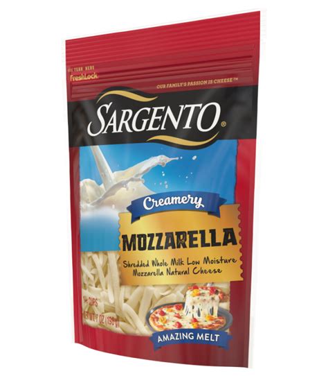Sargento Creamery Shredded Mozzarella Natural Cheese 7 Oz Sargento