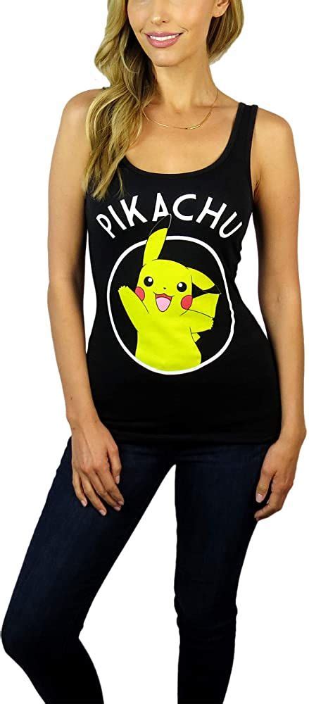 Affiliate Link Pokemon Womens Pikachu Graphic Tank Top Black Clothing
