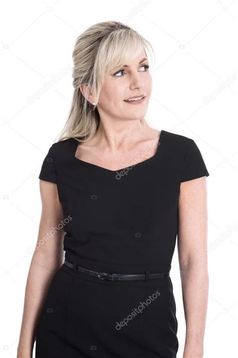 Portrait Of Satisfied Isolated Mature Business Woman — Stock Photo