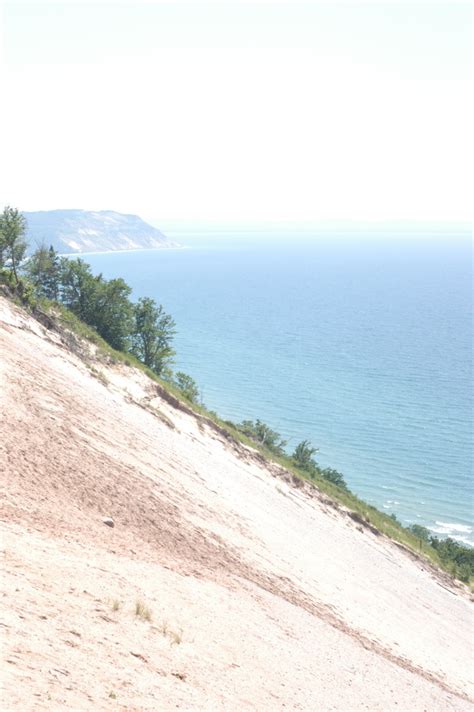Lake Michigan Shoreline From The Side Of One Of The Dunes Pure