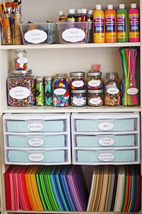 Awesome 40 Art Room And Craft Room Organization Decor Ideas Source 2019
