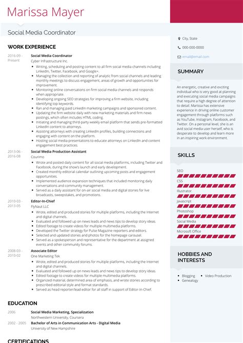 This social media resume guide will show you: Social Media Resume Examples - Best Resume Ideas