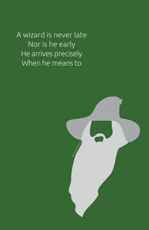 A wizard is never late. Gandalf Minimalist Printable Poster Digital Download | The grey, The o'jays and Frodo baggins