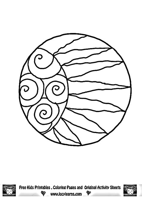 Easy Sun Mandala Coloring Pages Clip Art Library