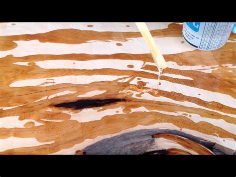 Be sure to follow all the safety precautions on the container for any solvent you're. Live Edge Wood Table: Epoxy Resin - Fill Voids - YouTube