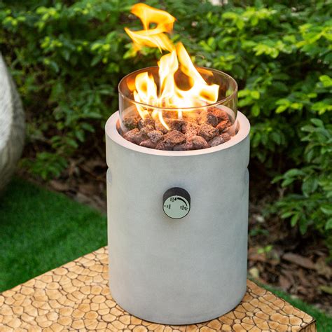 Real Concrete Cylinder 136″ 345 Cm Tall Fire Pit Daals