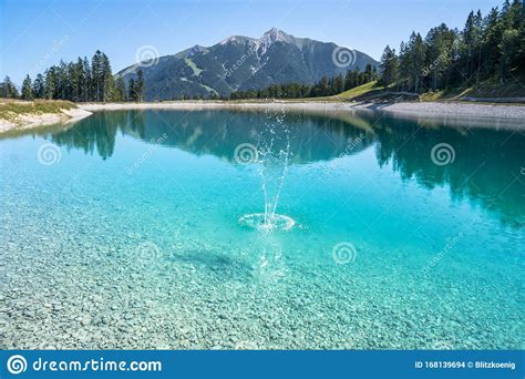 Mountain Lake Landscape View Stock Photo Image Of Spray Europe